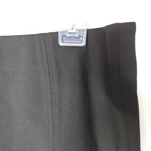Ann Taylor LOFT Black Ponte Seamed Flare Skirt Size Large Tall LT Elastic Waist - Picture 6 of 9
